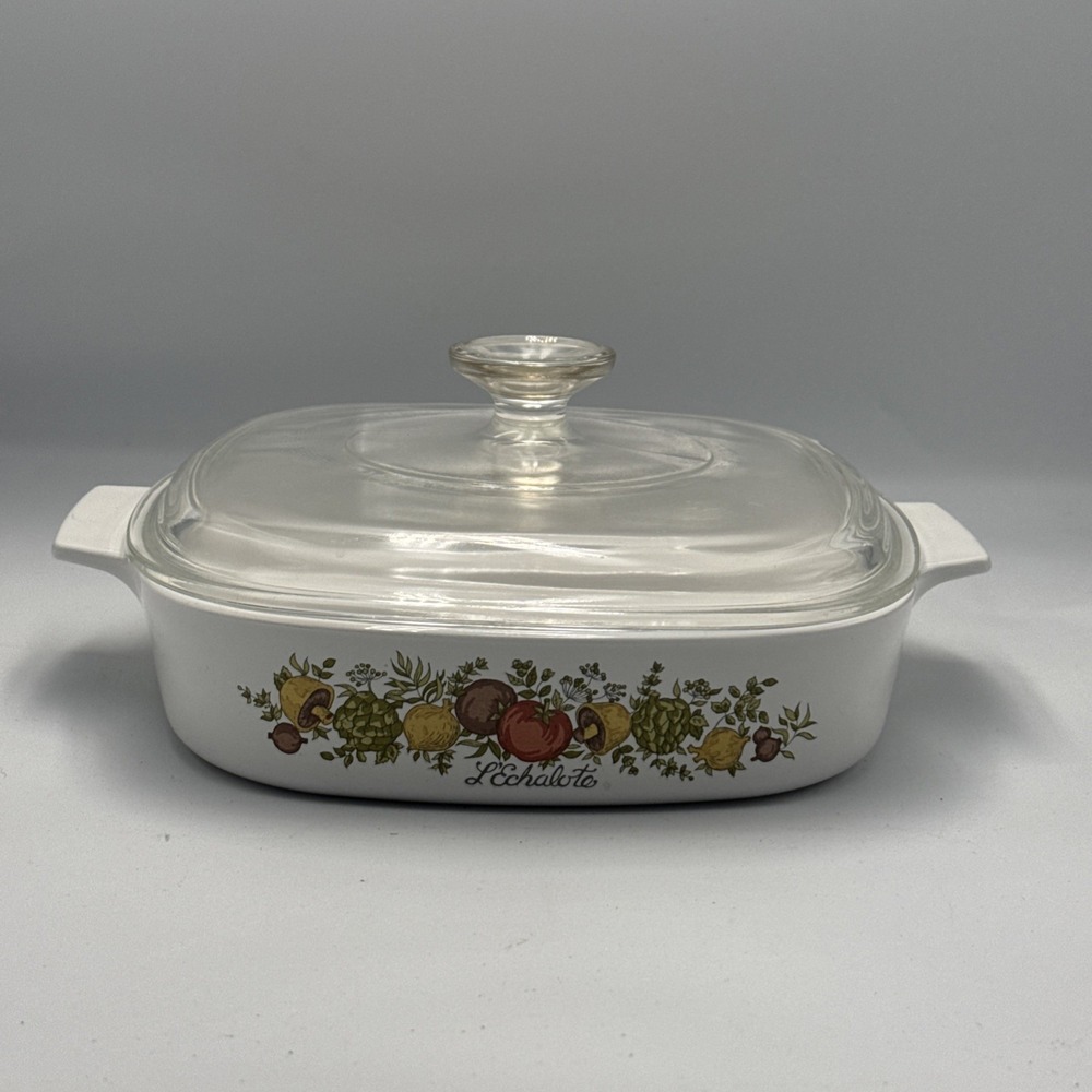 VTG Corning Ware Spice of Life L’Echalote A-8-B Casserole Dish Lid 1.5QT READ!